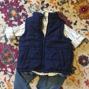 Navy puffer vest